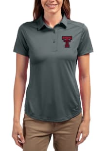 Cutter and Buck Texas Tech Red Raiders Womens Graphite Prospect Short Sleeve Polo Shirt