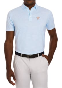 Holderness and Bourne Houston Astros Mens Navy Blue Cromwell Gollf Tee print Short Sleeve Fashion..