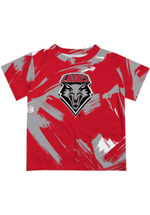 Vive La Fete New Mexico Lobos Toddler Red Paint Brush Short Sleeve T-Shirt