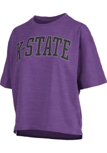 Pressbox K-State Wildcats Womens Purple Banner Elk Jersey Short Sleeve T-Shirt