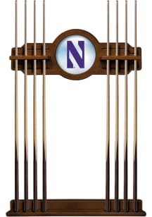 Northwestern Wildcats Solid Wood Cue Rack Pool Table