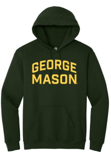 Summit Sportswear George Mason University Mens Green Arch Stack Long Sleeve Hoodie