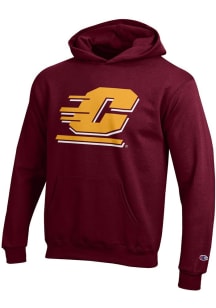 Champion Central Michigan Chippewas Youth Maroon Powerblend Long Sleeve Hoodie