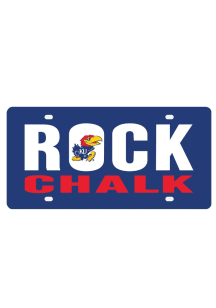 Kansas Jayhawks Blue Rock Chalk Blue Car Accessory License Plate