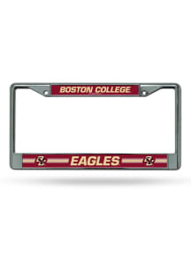 Boston College Eagles Decal Chrome License Plate Frame - Silver