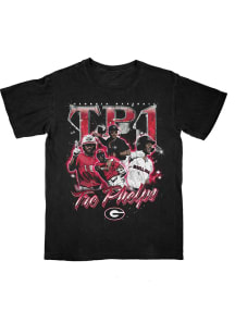 Tre Phelps III Georgia Bulldogs Black 90s Graphic Short Sleeve Fashion Player T Shirt
