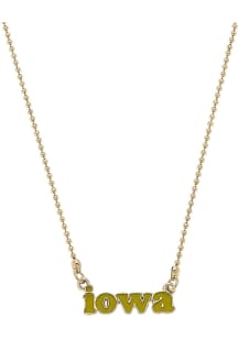 Iowa Hawkeyes Enamel Slogan Necklace