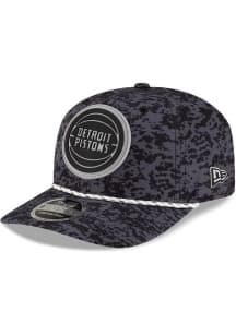 New Era Detroit Pistons Tonal Camo Rope 9SEVENTY SS Adjustable Hat - Black