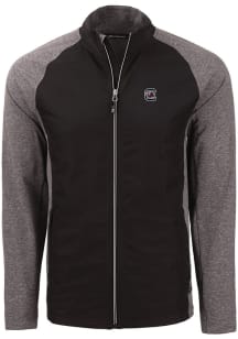 Cutter and Buck South Carolina Gamecocks Mens Black Heather Adapt Eco Medium Weight Jacket