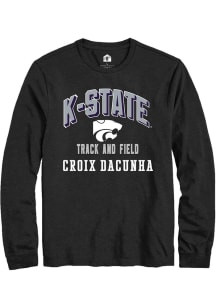 Croix DaCunha K-State Wildcats Black NIL Arch Logo Long Sleeve Player T Shirt