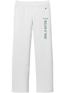 William & Mary Tribe Womens Reverse Fleece White Sweatpants
