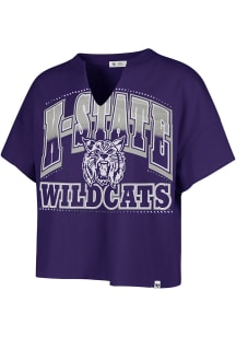 47 K-State Wildcats Womens Purple Win Big Short Sleeve T-Shirt