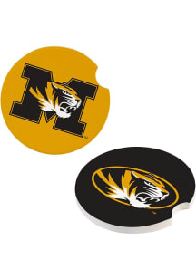 Missouri Tigers 2Pk Car Coaster - Gold