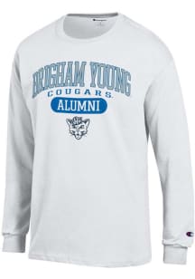 Champion BYU Cougars White Pill Alumni Jersey Long Sleeve T Shirt