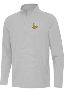 Antigua Rowan University Mens Anthracite Twine Long Sleeve Qtr Zip Pullover