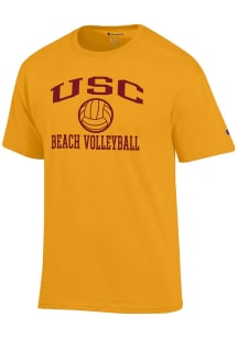 Champion USC Trojans Gold Beach Volleyball Icon Jersey Short Sleeve T Shirt