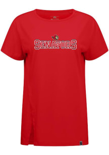 Levelwear Ottawa Senators Womens Red Influx Journey Short Sleeve T-Shirt