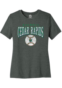 Summit Sportswear Cedar Rapids Kernels Womens Graphite Homerun Short Sleeve T-Shirt