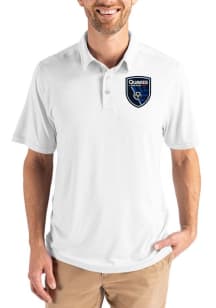 Cutter and Buck San Jose Earthquakes Mens White Coastline Eco Short Sleeve Polo
