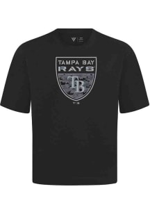 Levelwear Tampa Bay Rays Black Signature Knit Buckler Short Sleeve Fashion T Shirt