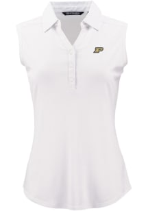 Cutter and Buck Purdue Boilermakers Womens White Forge Eco Polo Shirt