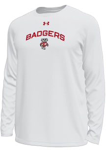 Under Armour Wisconsin Badgers White Tech Long Sleeve T-Shirt