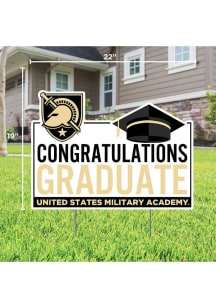 Army Black Knights Congratulations Graduate Yard Sign - White