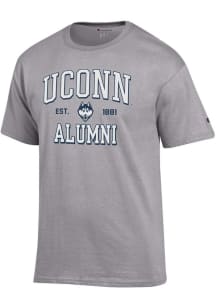 Champion UConn Huskies Grey Est Alumni Jersey Short Sleeve T Shirt