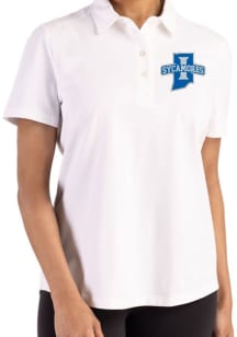 Cutter and Buck Indiana State Sycamores Womens White Advantage Short Sleeve Polo Shirt