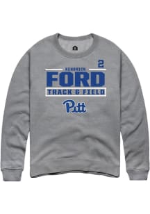 Kendrick Ford Pitt Panthers Mens Graphite NIL Stacked Box Player Crew