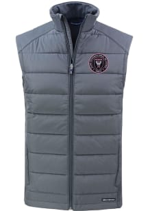 Cutter and Buck Inter Miami CF Mens Graphite Evoke Sleeveless Jacket