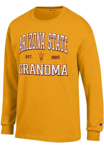 Champion Arizona State Sun Devils Gold Est. Date Grandma Jersey Long Sleeve T Shirt