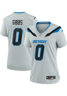 Jahmyr Gibbs  Nike Detroit Lions Womens Silver Rivalry Football Jersey