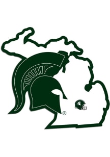 Michigan State Spartans Home State Auto Decal - Green
