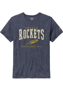 Toledo Rockets Navy Blue Victory Falls Puff Arch Mascot Short Sleeve Fashion T Shirt
