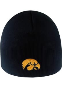 LogoFit Iowa Hawkeyes Black Everest Mens Knit Hat