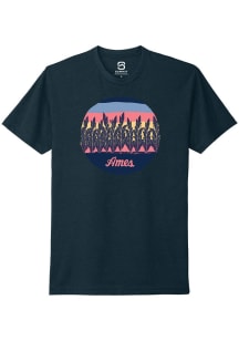 Summit Sportswear Ames Navy Blue Field Sunset Short Sleeve Fashion T Shirt