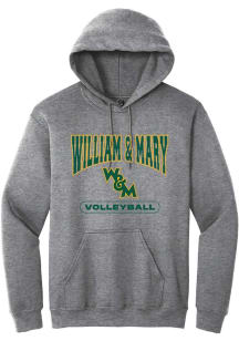 Summit Sportswear William & Mary Tribe Mens Graphite Volleyball Long Sleeve Hoodie