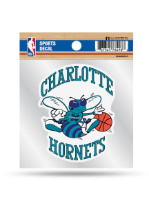 Charlotte Hornets 4x4 Retro Auto Decal - Teal