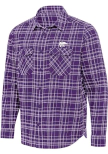 Antigua K-State Wildcats Mens Purple Private Long Sleeve Dress Shirt