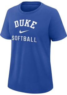 Nike Duke Blue Devils Womens Blue Dugout Early Work Short Sleeve T-Shirt