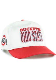 47 Ohio State Buckeyes White Trendy Block Hitch Womens Adjustable Hat