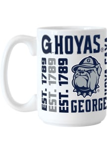 Georgetown Hoyas 15oz Spirit Ceramic Mug - White