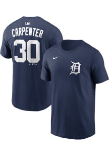 Kerry Carpenter Detroit Tigers Navy Blue Home Short Sleeve Player T Shirt