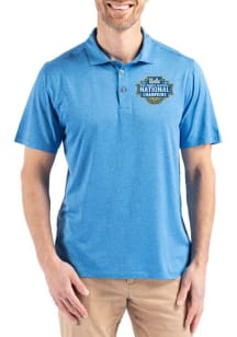 Cutter and Buck UCLA Bruins Mens Blue 2026 WBB Champions Coastline Eco Short Sleeve Polo