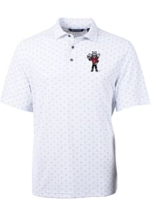 Cutter and Buck Texas Tech Red Raiders Mens White Tile Print Short Sleeve Polo