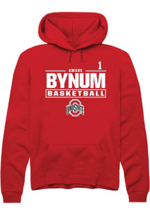 Amare Bynum Ohio State Buckeyes Mens Red NIL Stacked Box Player Hood