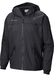 Columbia Texas Tech Red Raiders Mens Black Heat Seal Oroville Creek Medium Weight Jacket