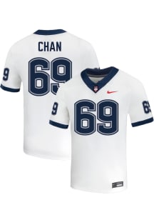 Ty Chan  Nike UConn Huskies White NIL Name And Number Football Jersey