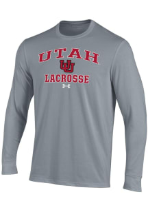 Under Armour Utah Utes Grey Performance Long Sleeve T Shirt